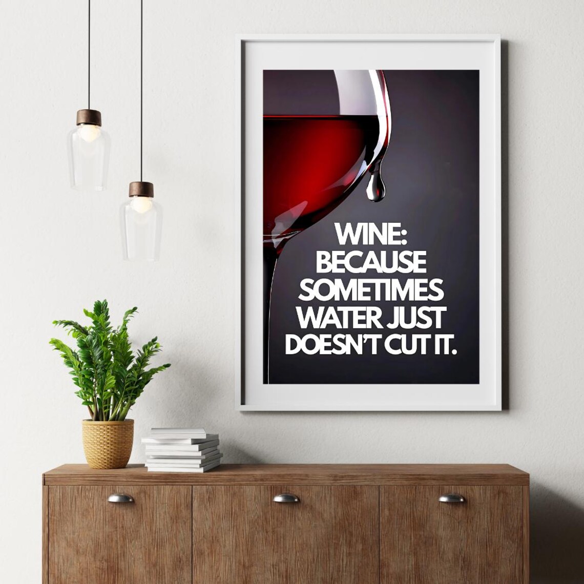Wine Poster, Funny Kitchen Wall Art Print - Image 6