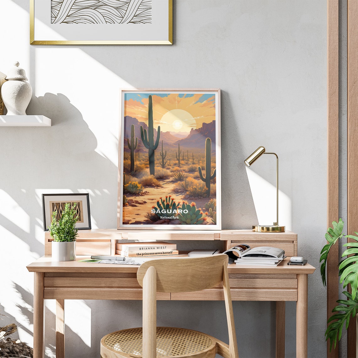 Saguaro National Park Giant Cactus Sunset Desert Trail Poster - Image 5
