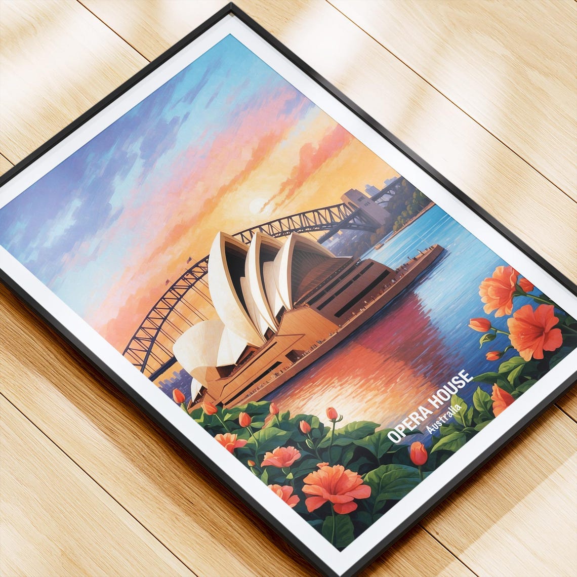Sydney Opera House Harbour Bridge Sunset Australia Landmark Poster - Image 4