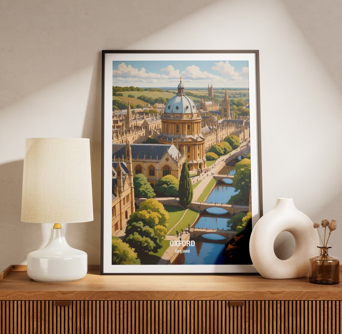 Oxford Radcliffe Camera University England Landmark Travel Poster - Image 3
