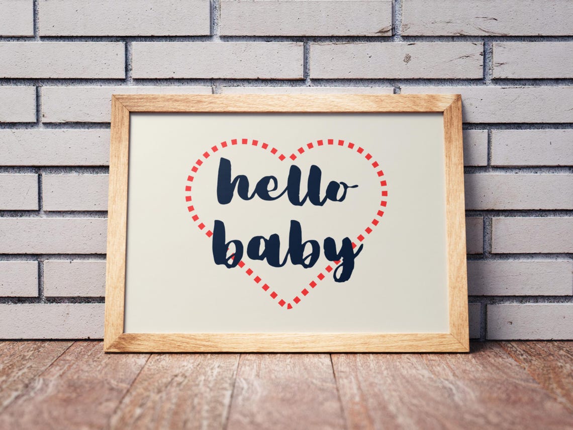 Hello Baby Wall Art Print, Nursery Decor - Image 2
