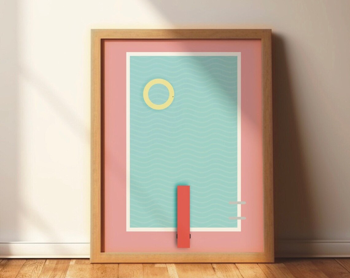 Pool Poster 5 Art Print, Minimal Modern Sea Art