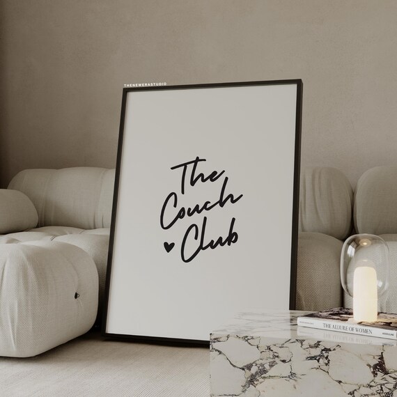 Beige Black The Couch Club Poster New Era Studio
