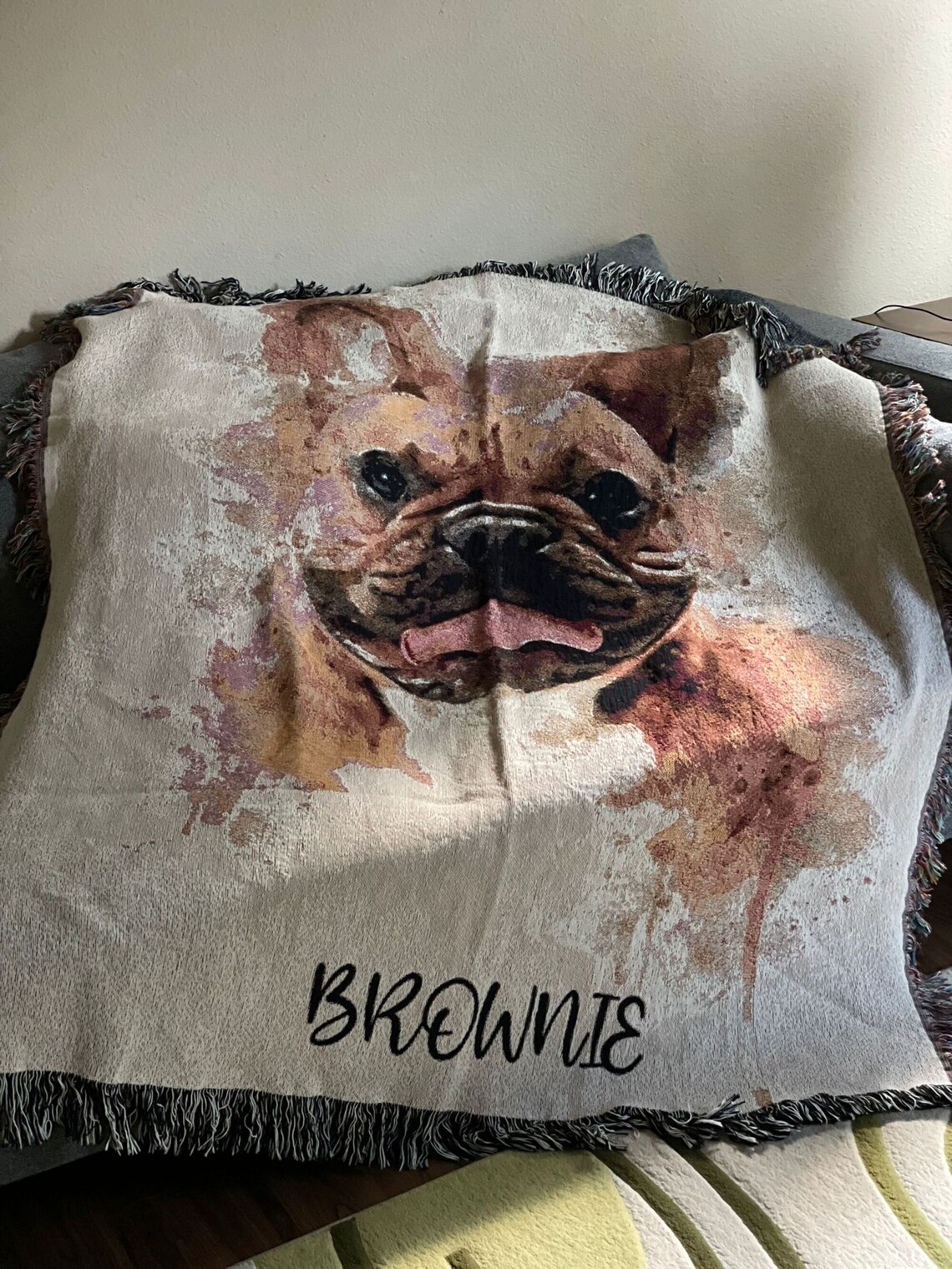 Custom Woven Pet Photo Memorial Throw Blanket - Image 2
