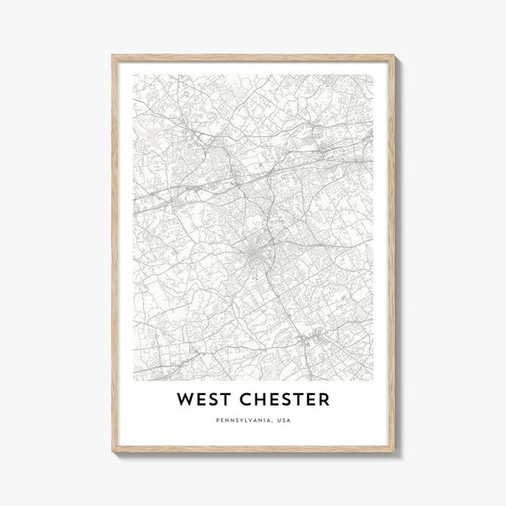 West Chester Pennsylvania USA Minimalist City Map Art Poster