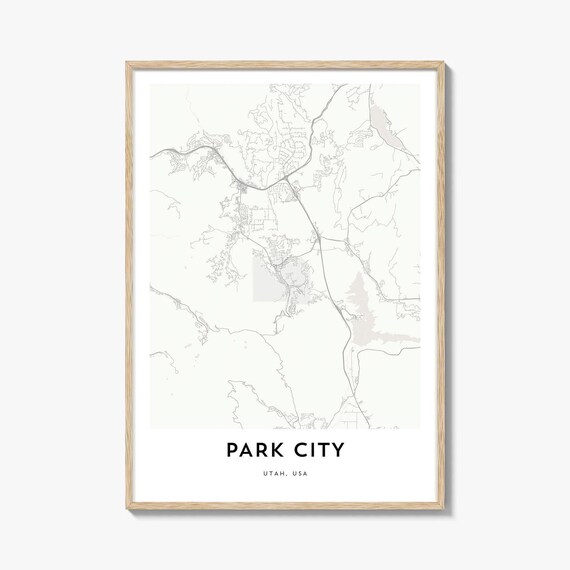Park City Utah USA Minimalist City Map Line Art Poster Wall Decor