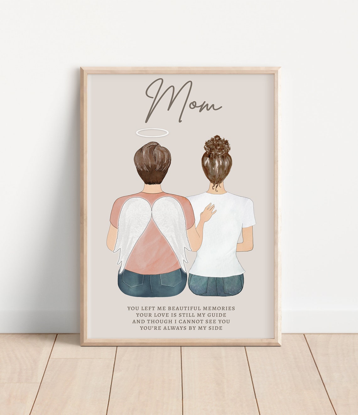 Mom Memorial Print In Loving Memory Remembrance Gift Mom In Heaven Family Loss Gift Bereavement Gift Loss Of Mom Loss Of Mother Gift