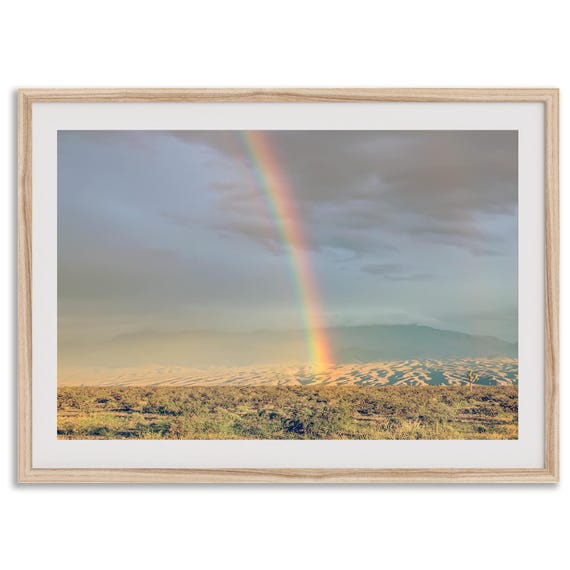 Desert Landscape Fine Art Photography Print Aizona Rainbow Wall Art Extra Large Framed Or Unframed Modern Desert Poster For Home Decor