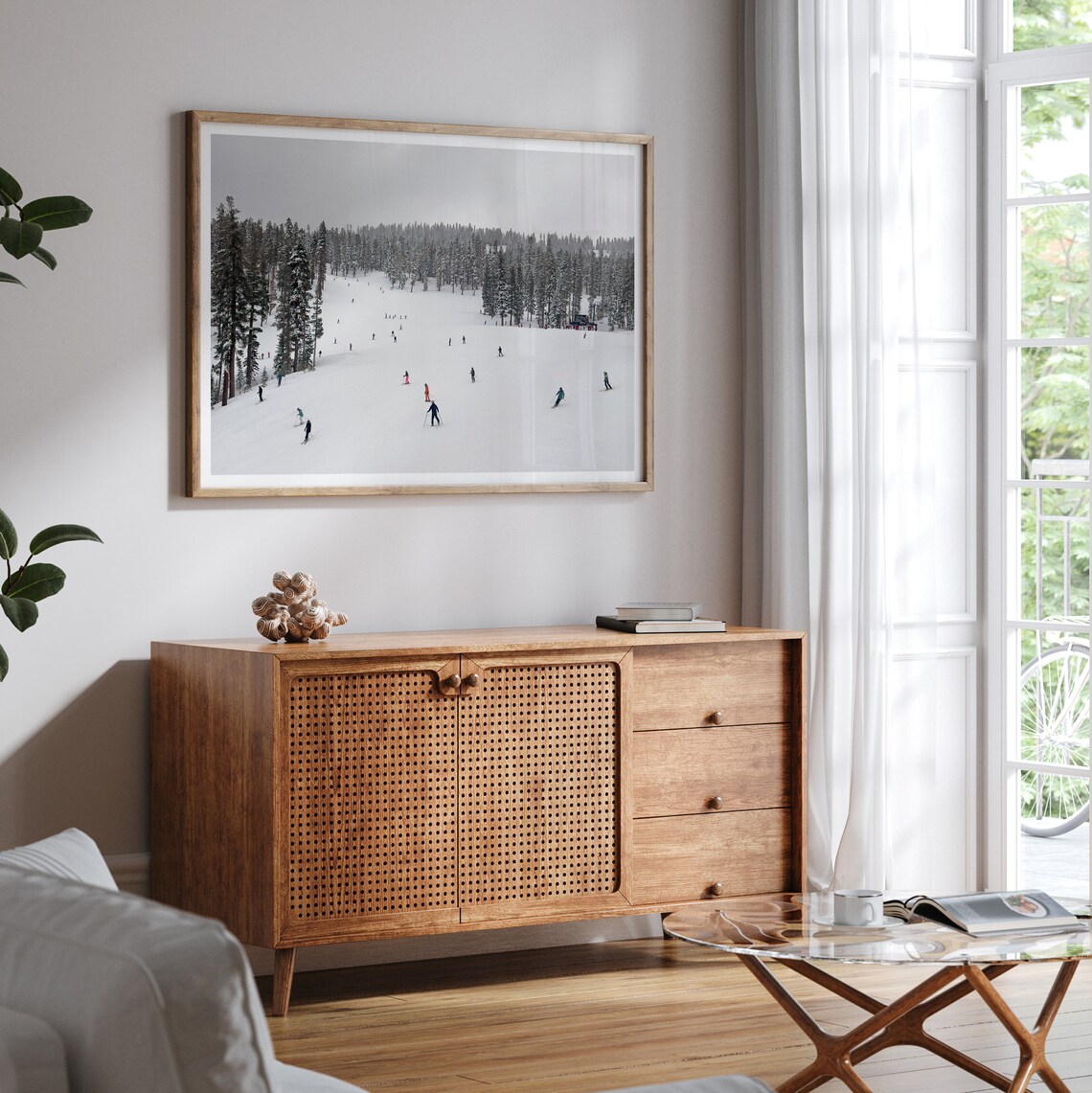 Mountain Ski Print, Winter Landscape Art Print - Image 3