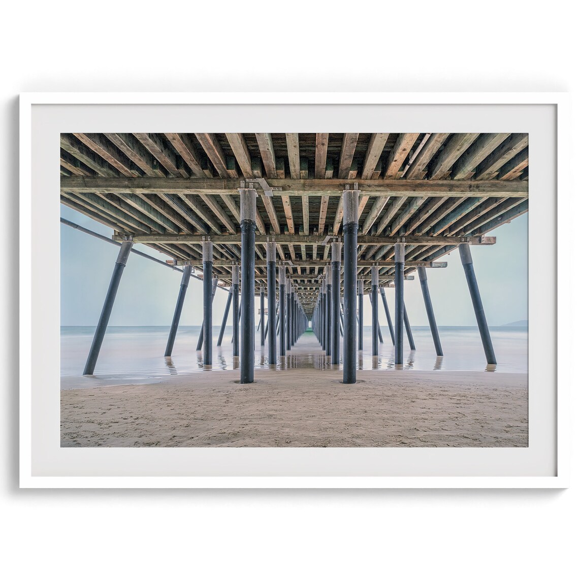 Pismo Beach Pier Boho Coastal Landscape Art Print - Image 2