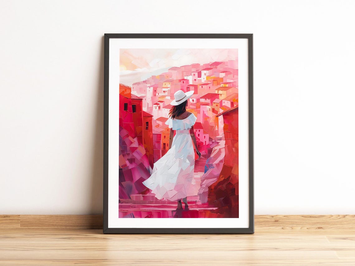 Woman Oil Painting Print Impasto Modern Contemporary Art Poster Women Poster Abstract Art Colourful Female Prints Bedroom Decor Home Decor - Image 3