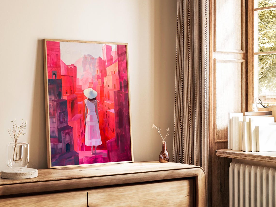 Woman Oil Painting Print Home Decor Impasto Contemporary Modern Art Poster Abstract Art Colourful Female Prints Bedroom Decor Woman Poster - Image 5