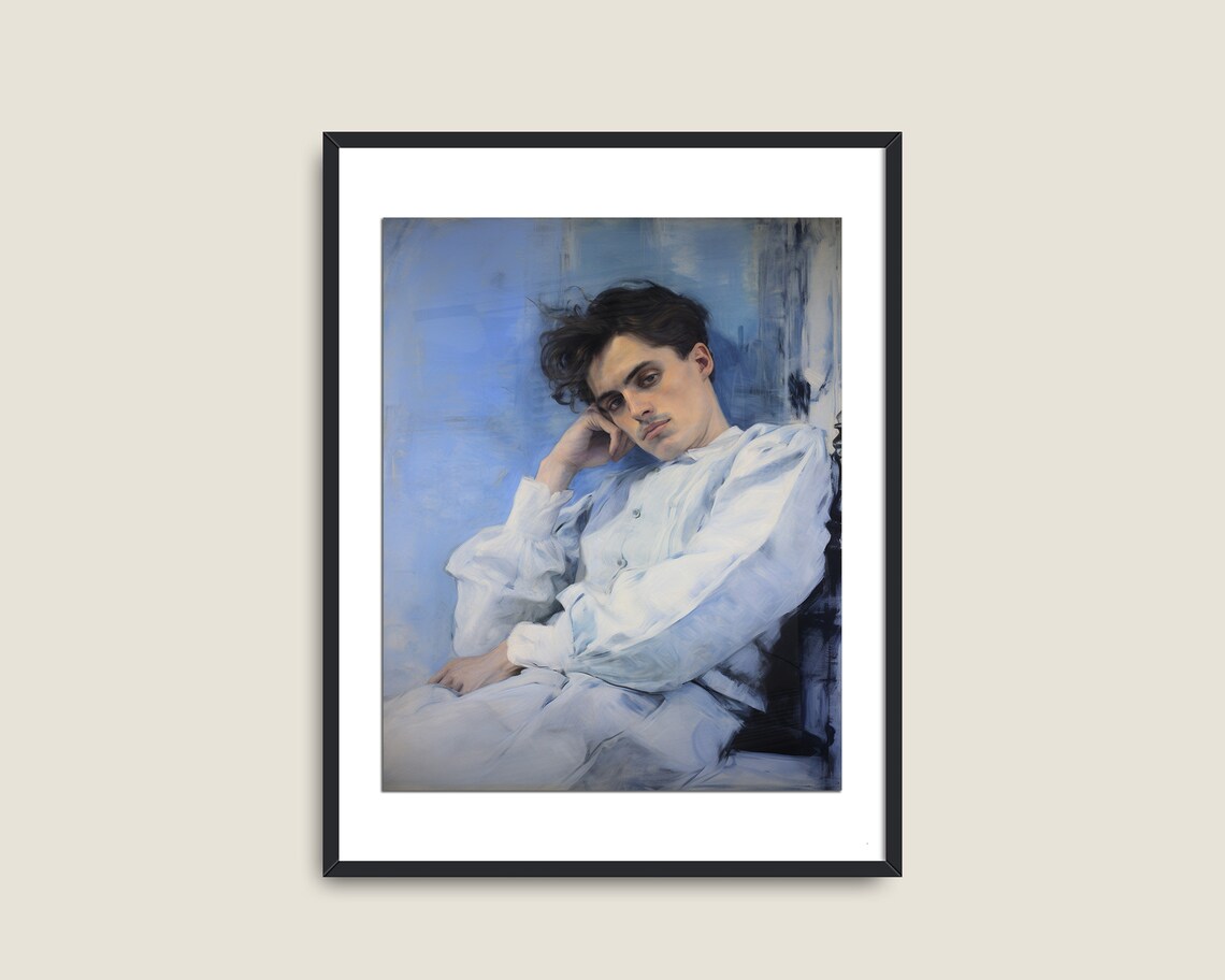 Gentleman Portrait Vintage Art Print, Dark Academia - Image 2