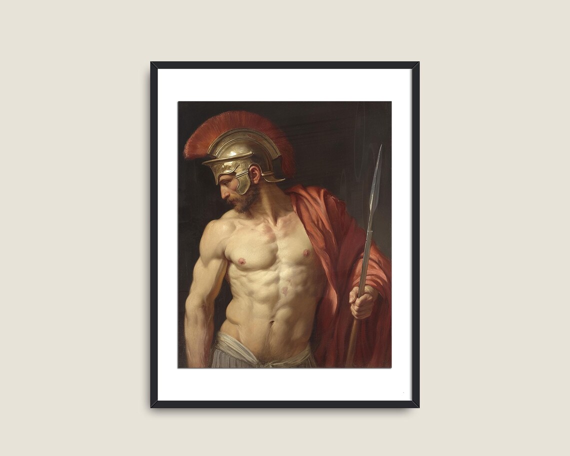 Renaissance Roman Soldier Portrait, Vintage Art Print - Image 2