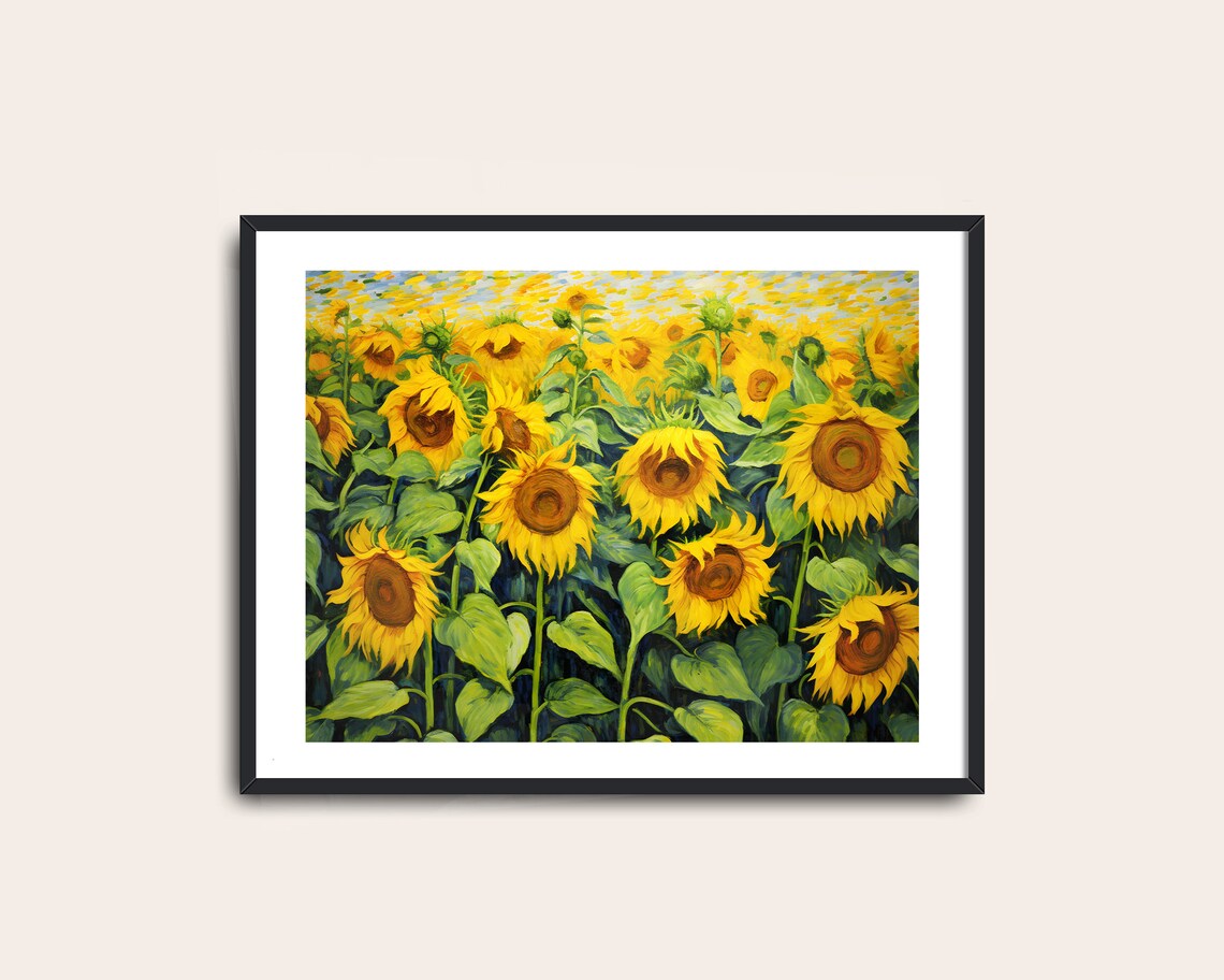 Yellow Sunflowers Vintage Farmhouse Art Print - Image 2