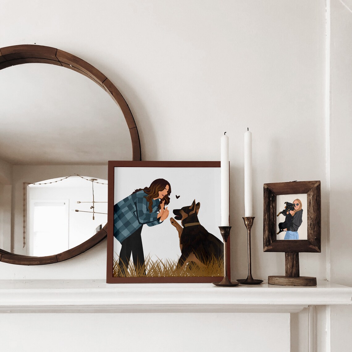 Personalized Faceless Couple Portrait, Custom Art Print