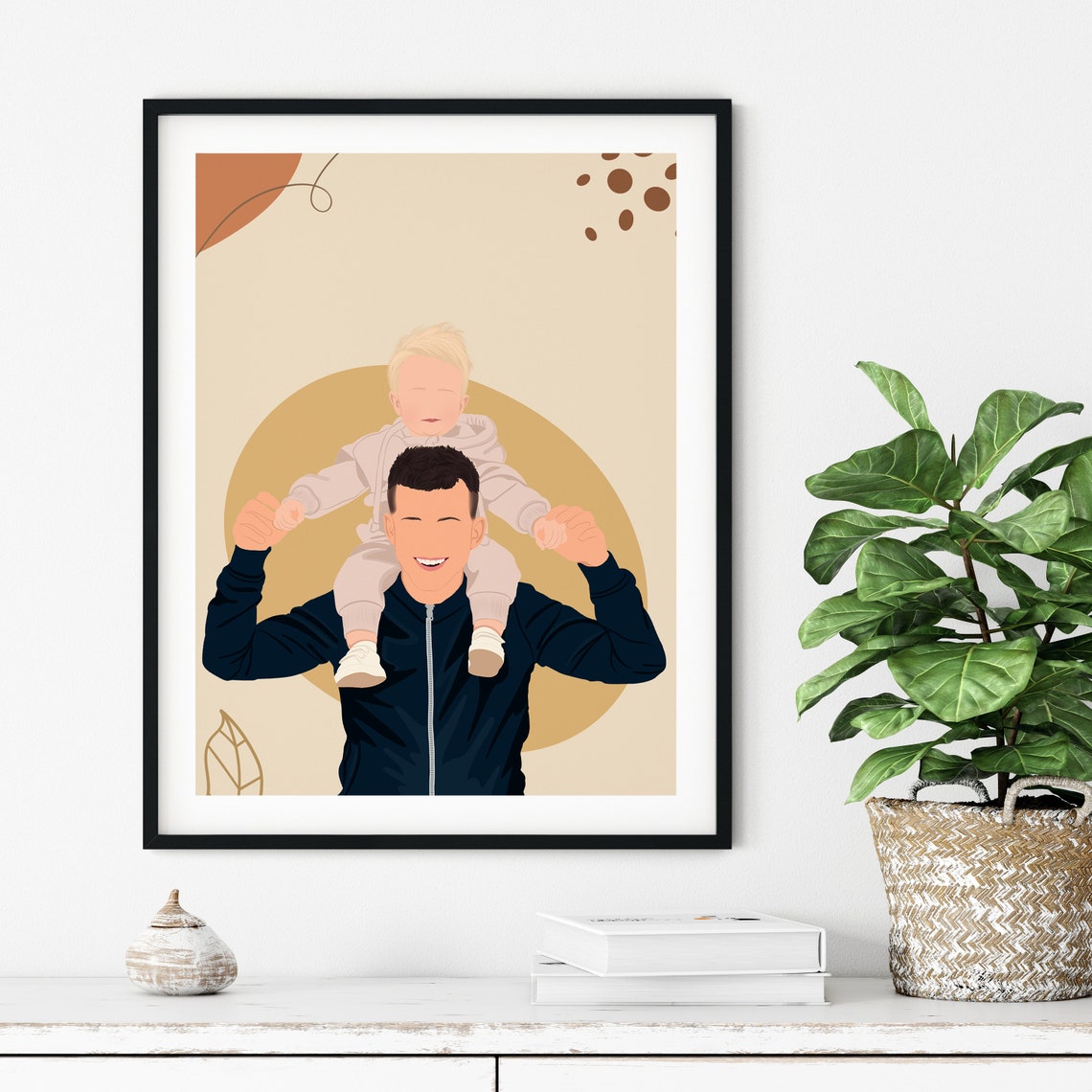 Faceless Portrait Custom Illustration Personalized Photo Photo Illustration Personalised Portrait Boyfriend Gift Gift For Dad - Image 3