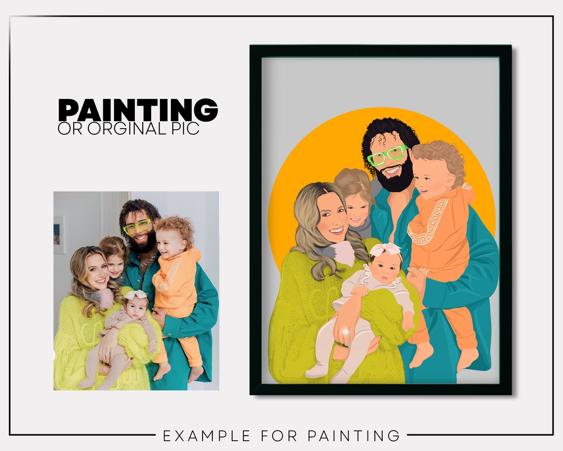 Custom Playful Couple Piggyback Illustration Teal Background Poster - Image 3