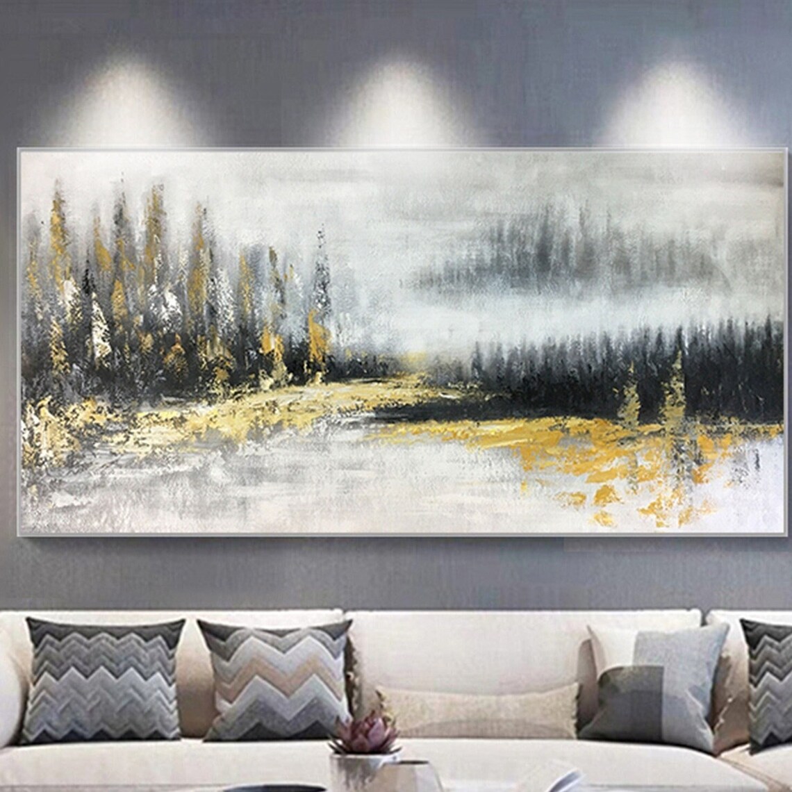Original Texture Abstract Painting, Living Room Art Print