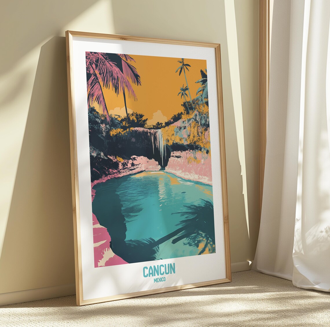 Cancun Mexico Cenote Poster Tropical Paradise Series - Image 5