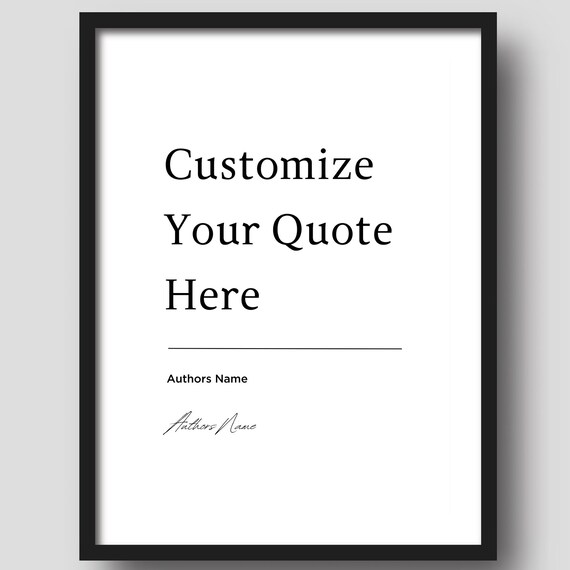 Personalized Custom Quote Poster Template Minimalist Your Words Here