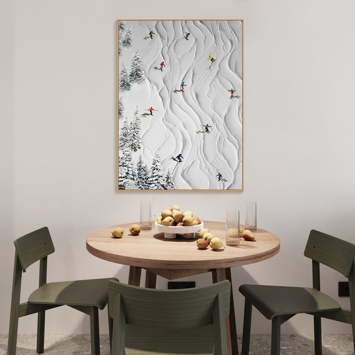 White Skiing Sports Art Print, Personalized Gift - Image 2