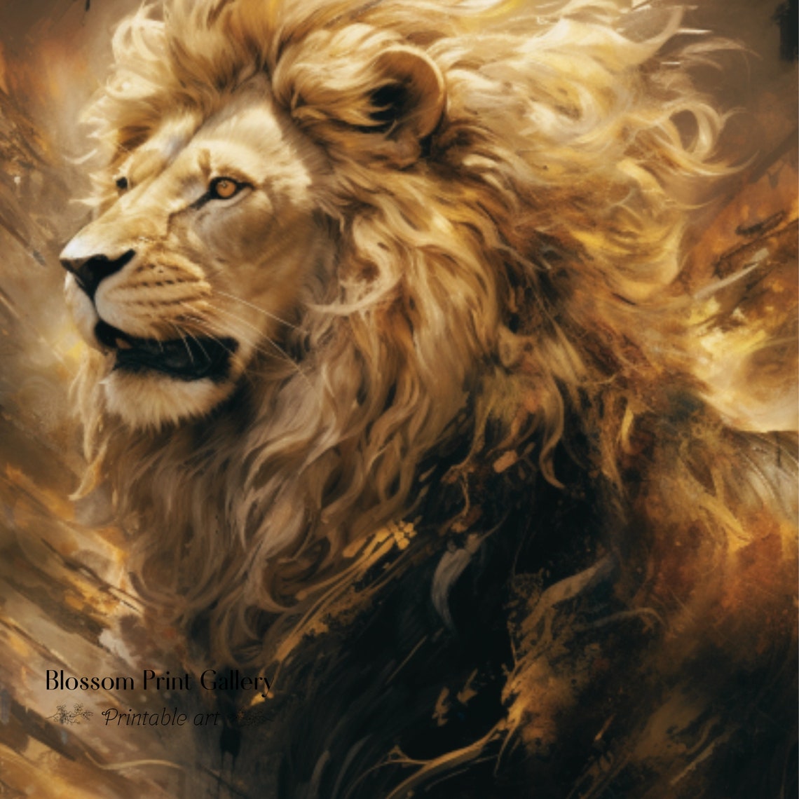 Lion Of The Tribe Of Judah Painting Antique Animal Decor Christian Wall Art Christian Fine Art 313 - Image 3