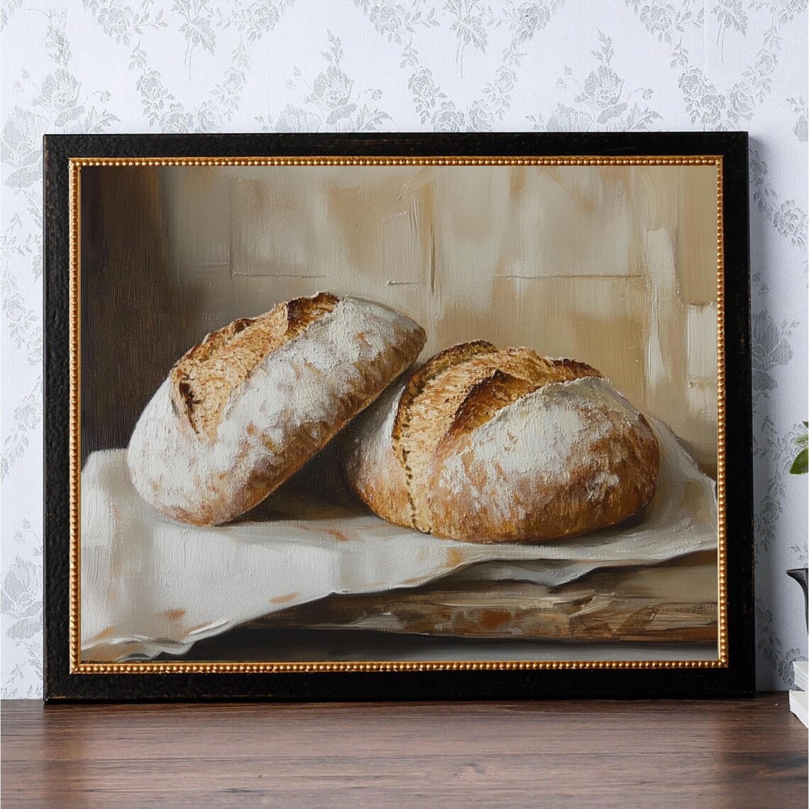 Sourdough Bread Oil Painting, Farmhouse Kitchen Decor - Image 3