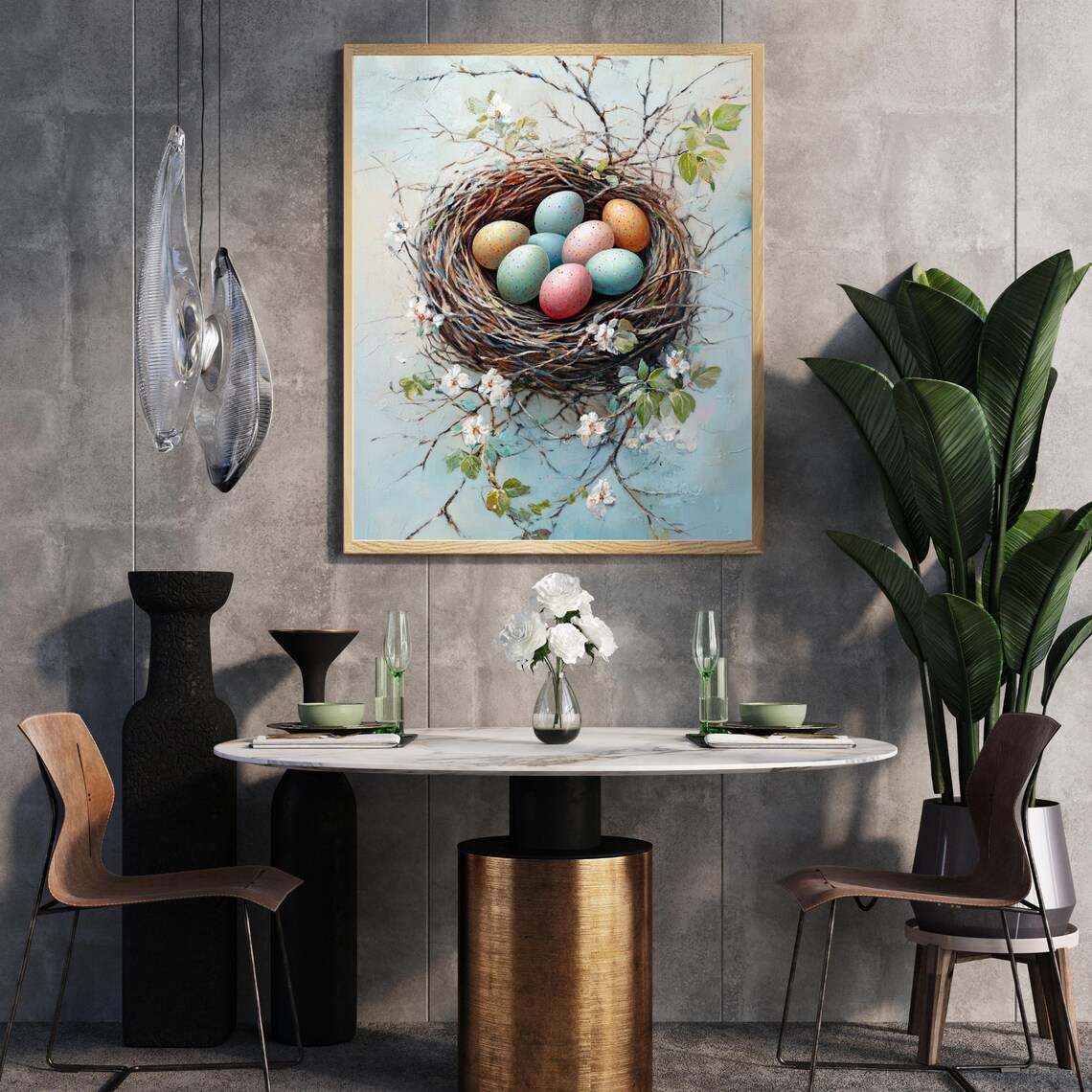 Easter Egg Painting, Spring Farmhouse Decor - Image 2