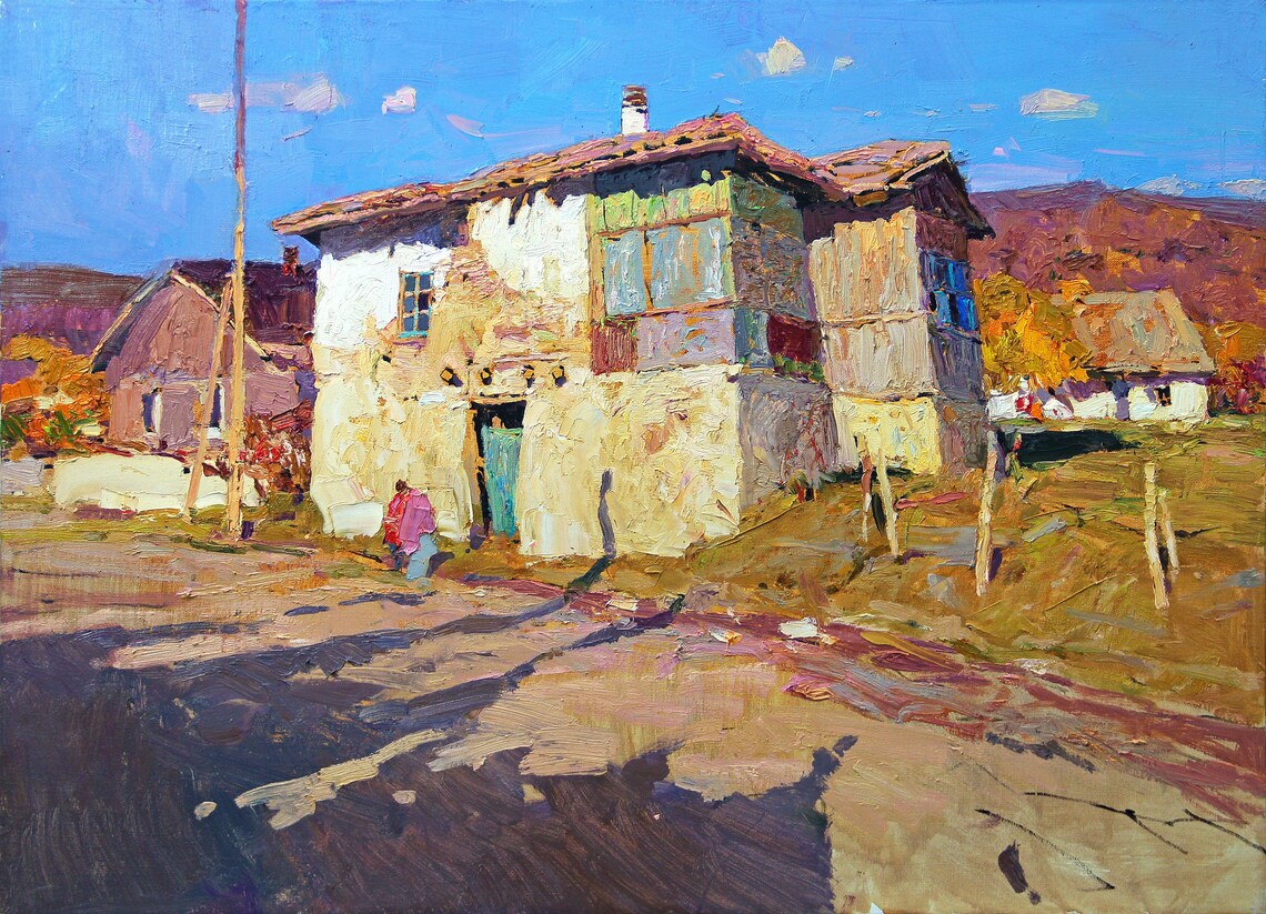Sunny Autumn Day In An Old Village, Art Print - Image 3