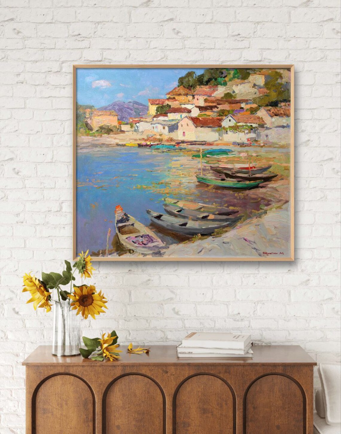 Coastal Scene In A Small Town By The Bay