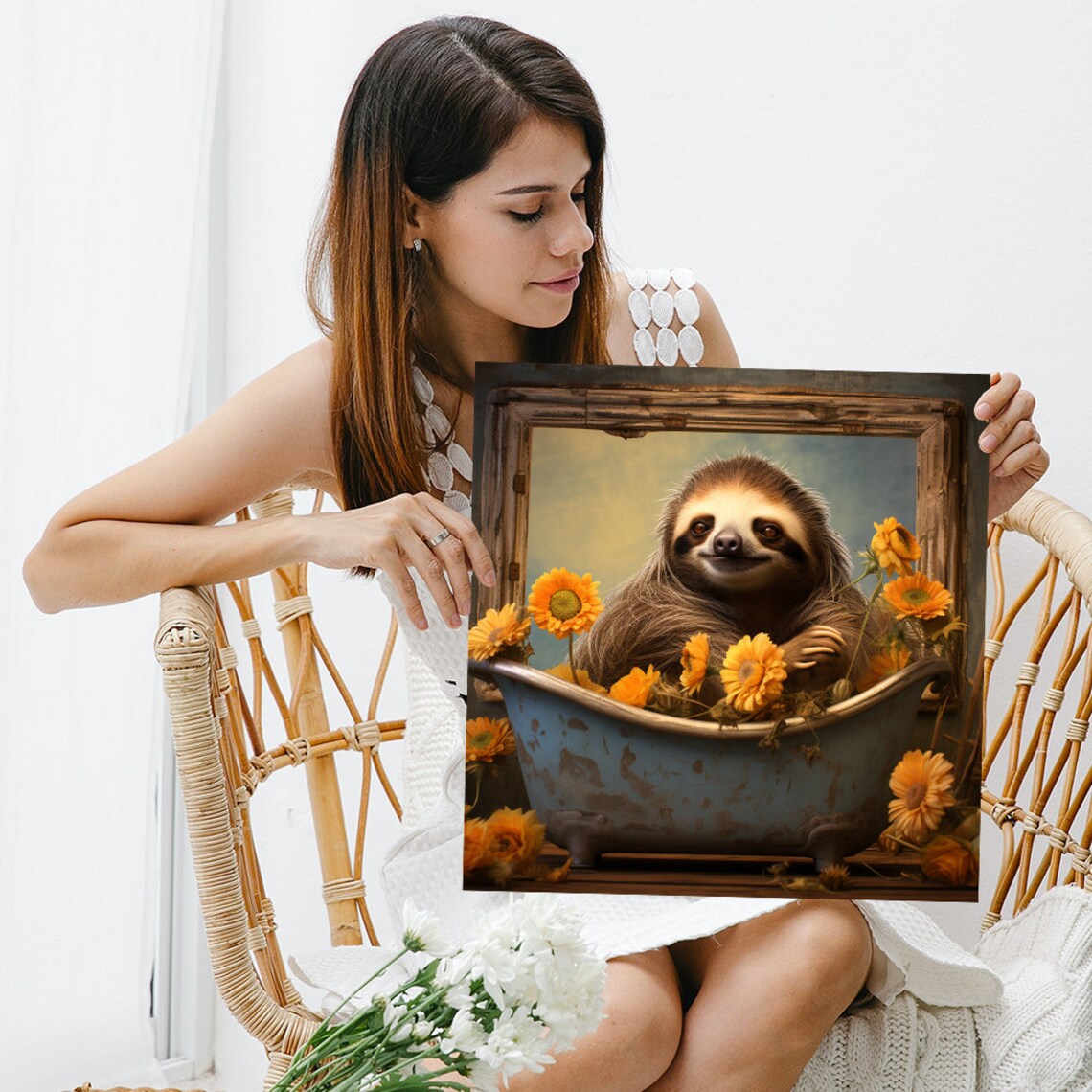 Whimsical Sloth Art Print, Children's Room Decor - Image 3