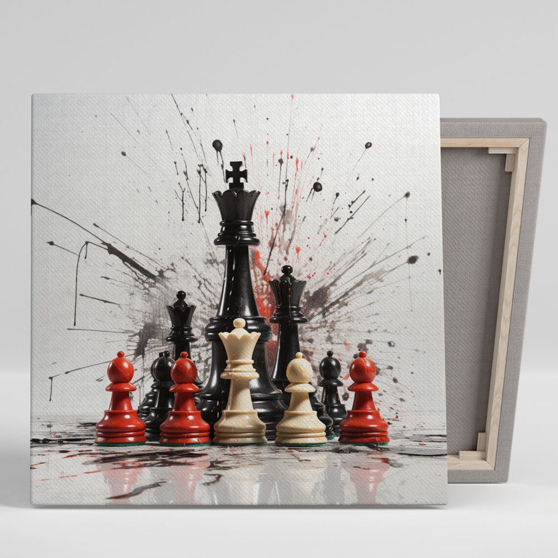 Abstract Chess Minimalist Wall Decor Art Print