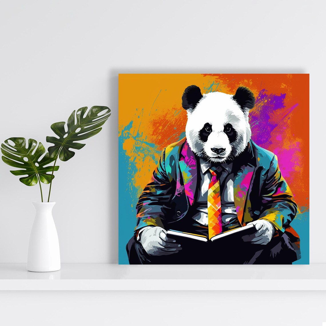 Panda Power Pop Art Poster Print for Game Room - Image 2