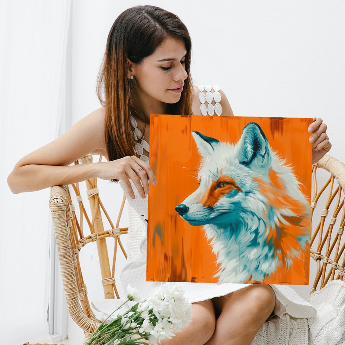 Fox Contemporary Pop Decor, Animal Wall Art Print - Image 3