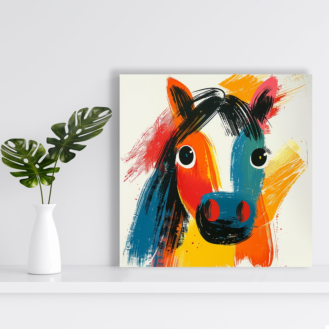 Abstract Horse Art Print, Contemporary Wall Art - Image 2