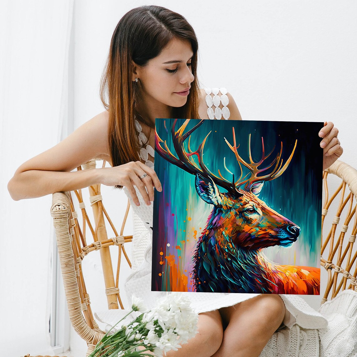 Deer Art Print, Wildlife and Forest Wall Decor - Image 3