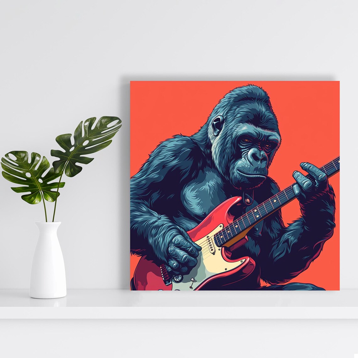 Rockstar Gorilla Groove Art Print, Pop Music Decor - Image 2