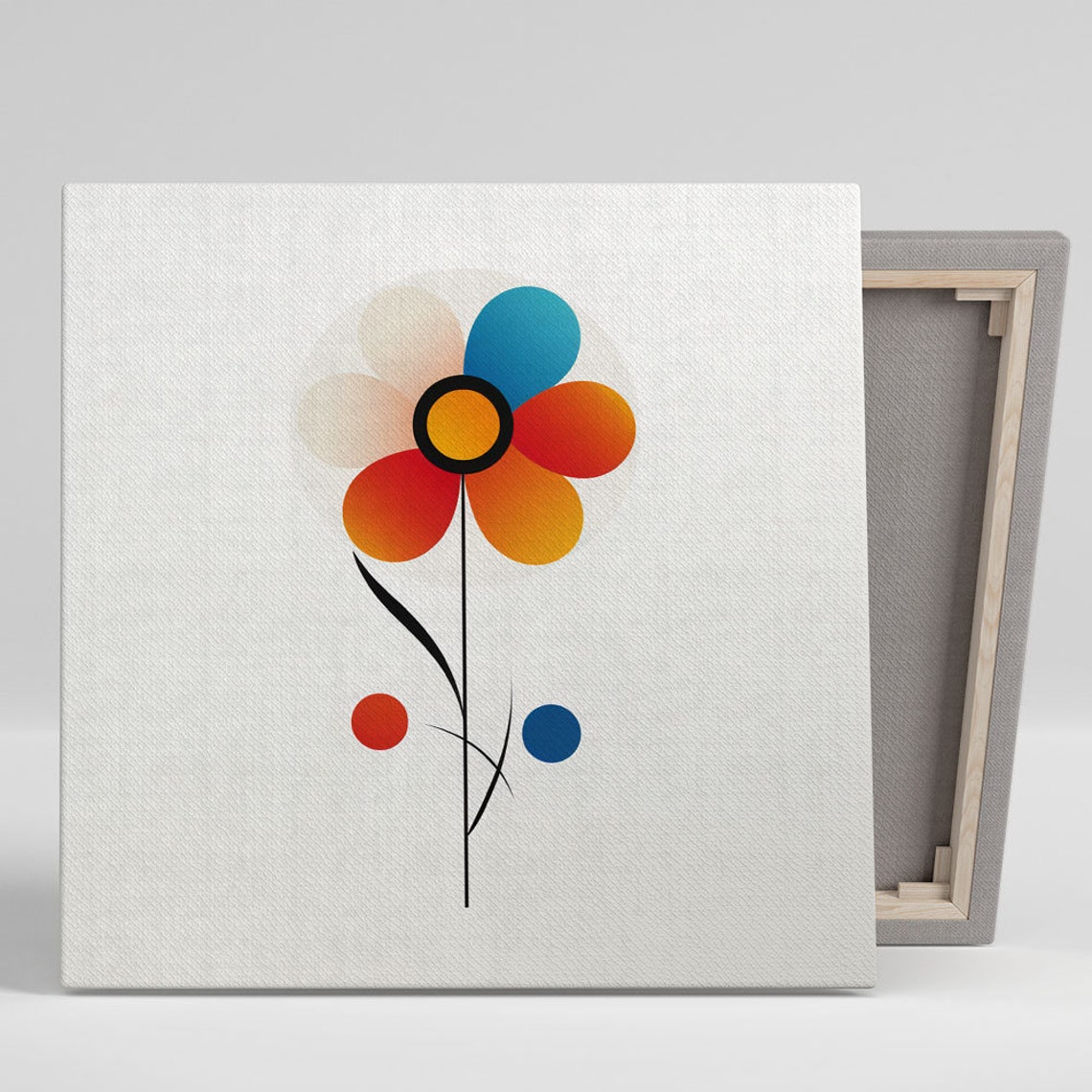 Minimalist Abstract Flower Gradient Petals Modern Botanical Poster