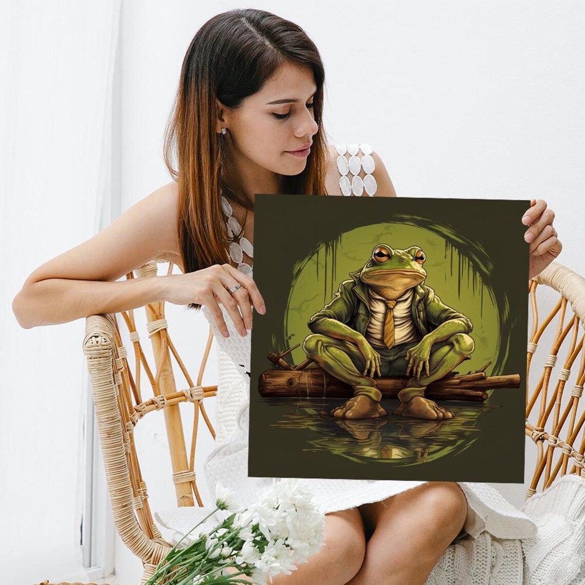 Executive Amphibian Whimsical Animal Art Print - Image 3