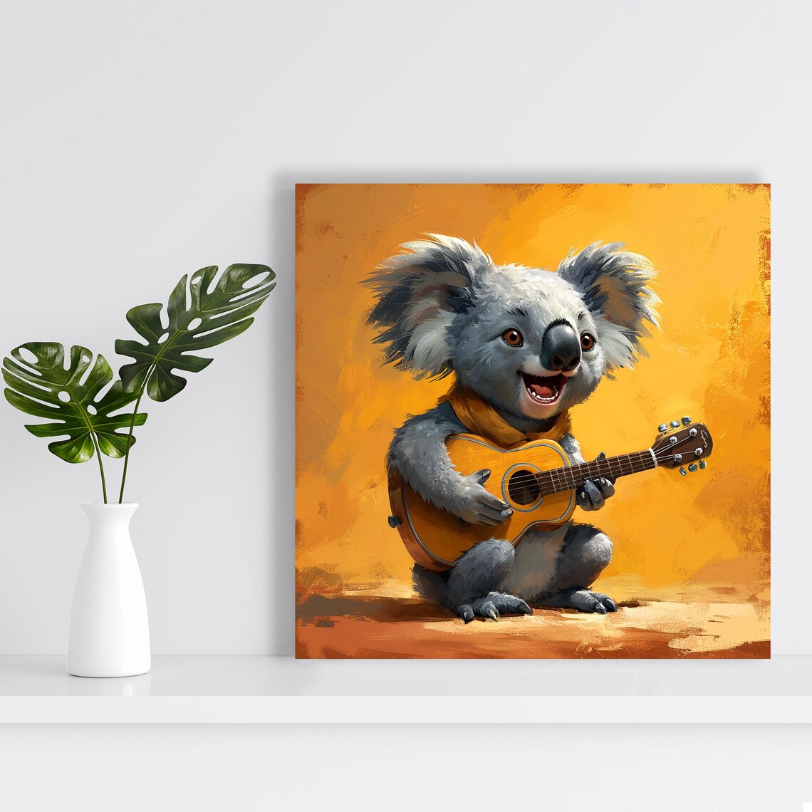 Koala Serenade Whimsical Animal Art Print for Kids - Image 2