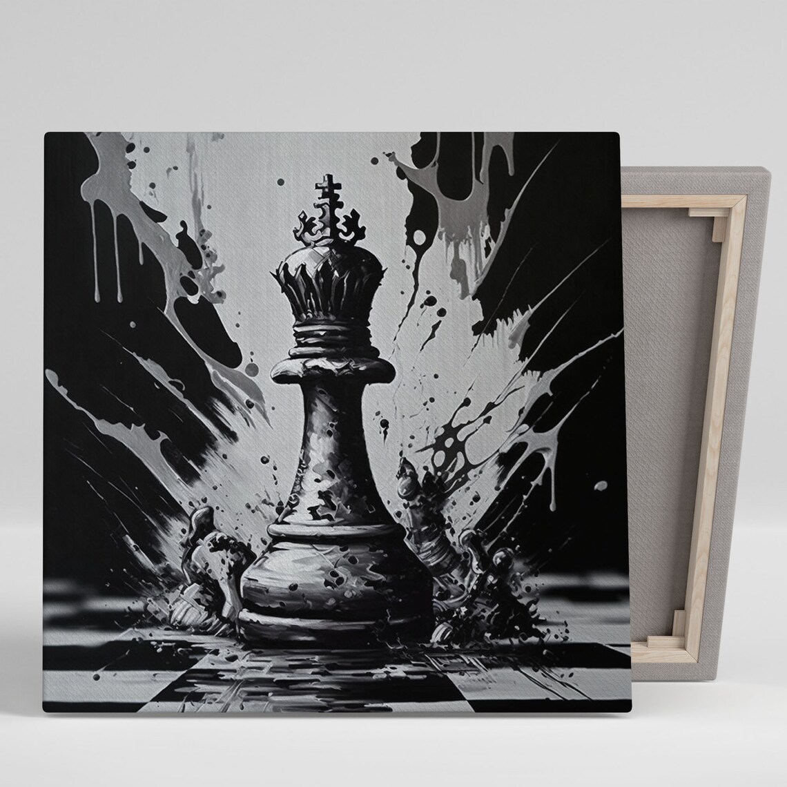 Chess Game Room Decor, Chess Pieces Art Print