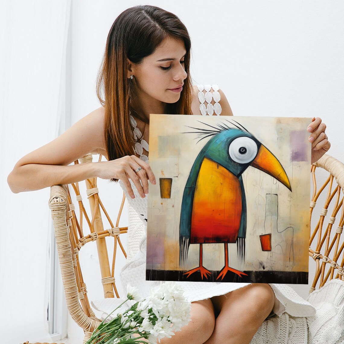 Abstract Bird Modern Decor Living Room Art Print - Image 3