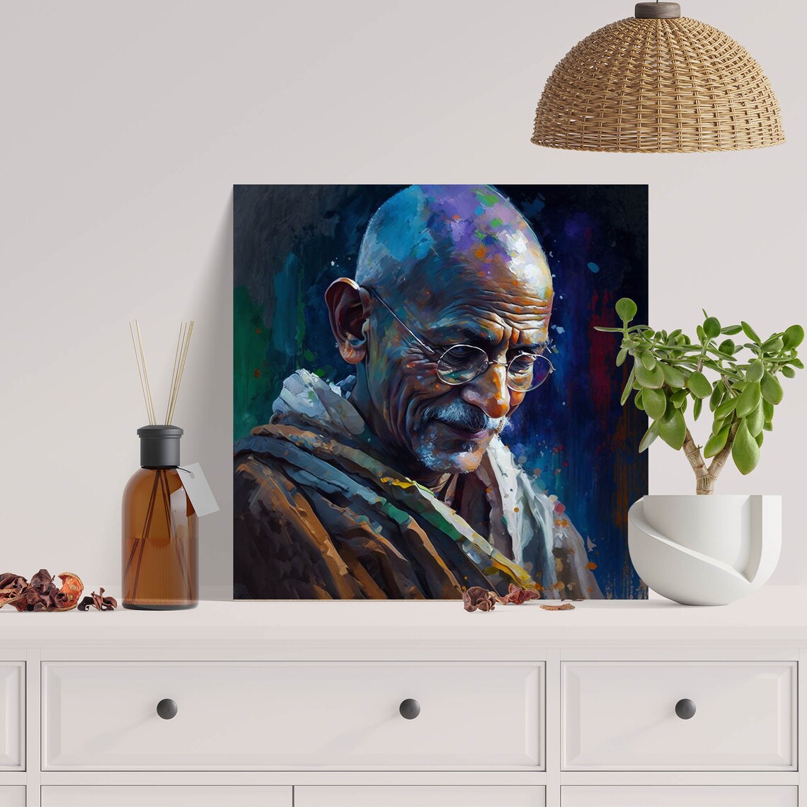 Gandhi Inspirational Wall Art, Modern Quote Poster - Image 3