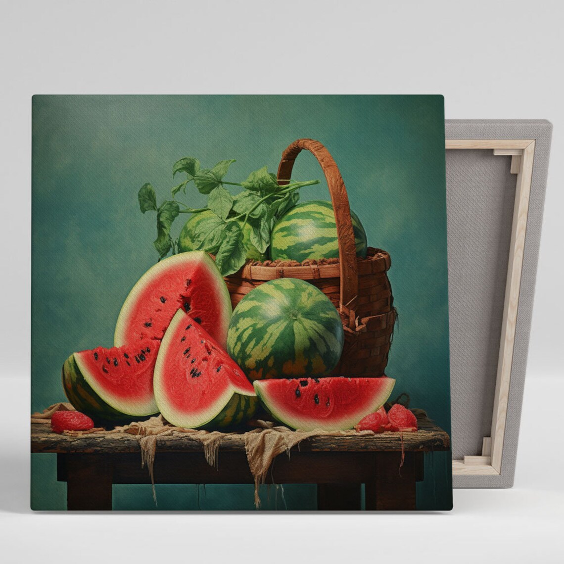 Watermelon Poster, Whimsical Kitchen Decor