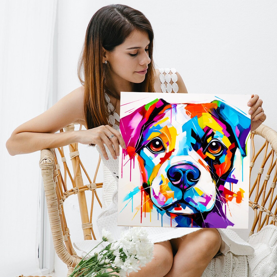 Boxer Kaleidoscope Pop Art Animal Poster Print - Image 3