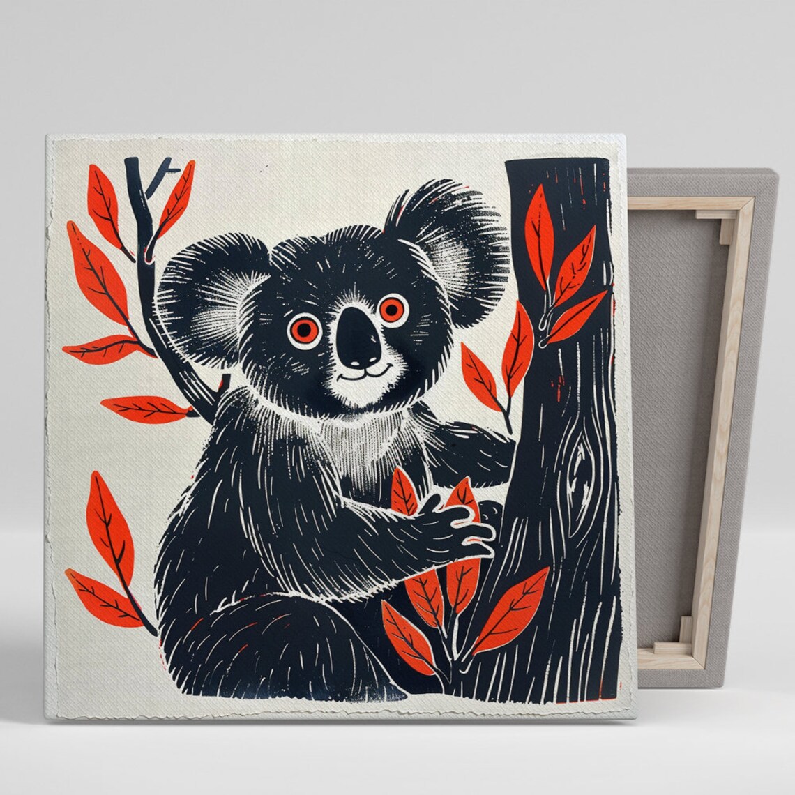 Koala Forest Contemporary Whimsical Art Print