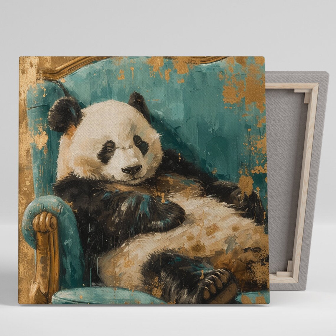 Panda Repose Contemporary Whimsical Art Print