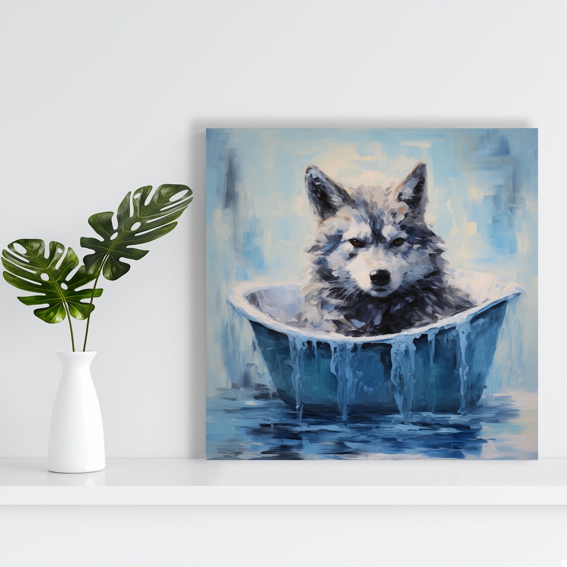Fox In Bathtub Bathroom Animal Decor Art Print - Image 4