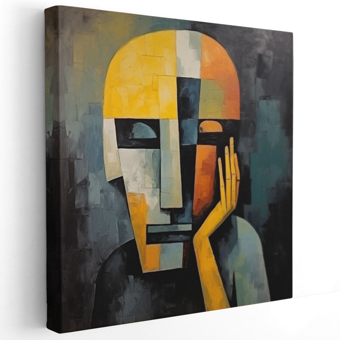 Abstract Face Modern Poster, Whimsical Contemporary Design - Image 2